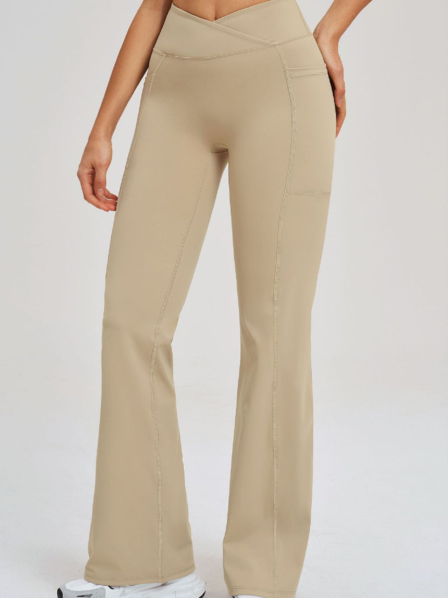 FlowLift Cross-Waist Flare Pants-3