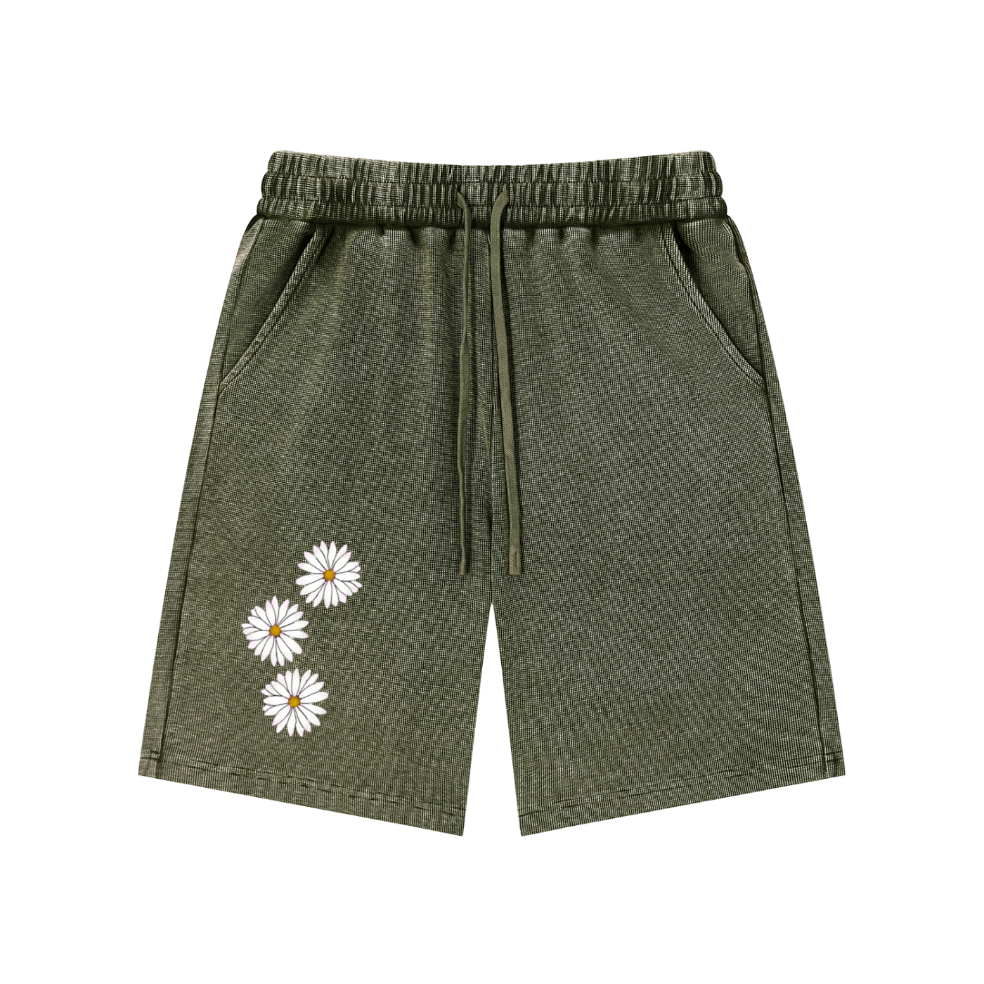 Shorts,Summer,Washed,Mineral wash waffle,Knit shorts ,Vedoy Collective ,Flower Collection ,Flowers,Flower print,Floral
