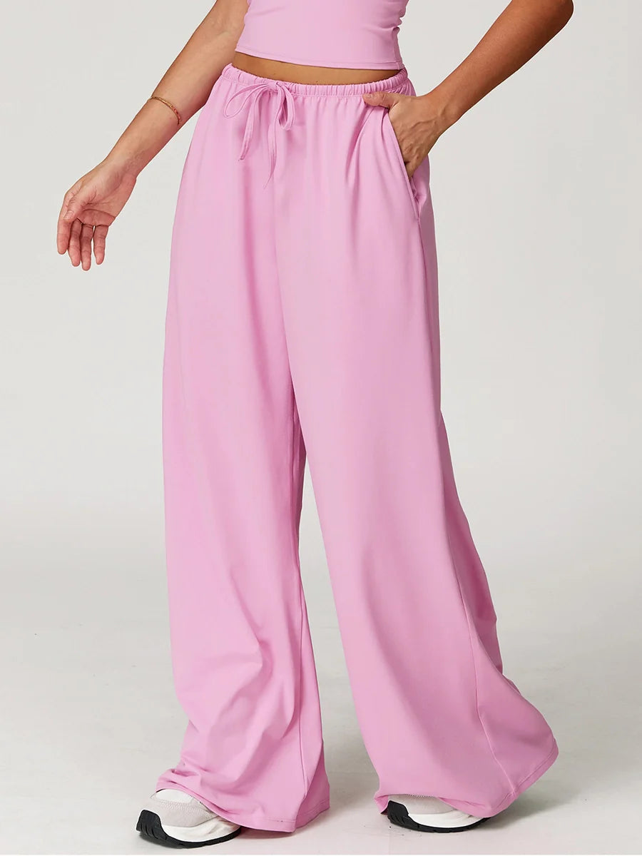 Pastel Soft Wide-Leg Lounge Pants-2