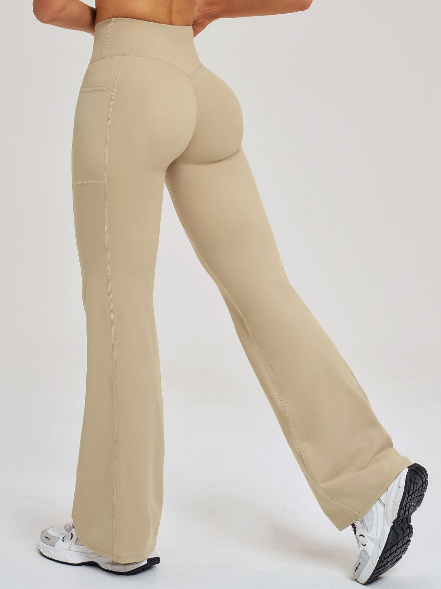 FlowLift Cross-Waist Flare Pants-4