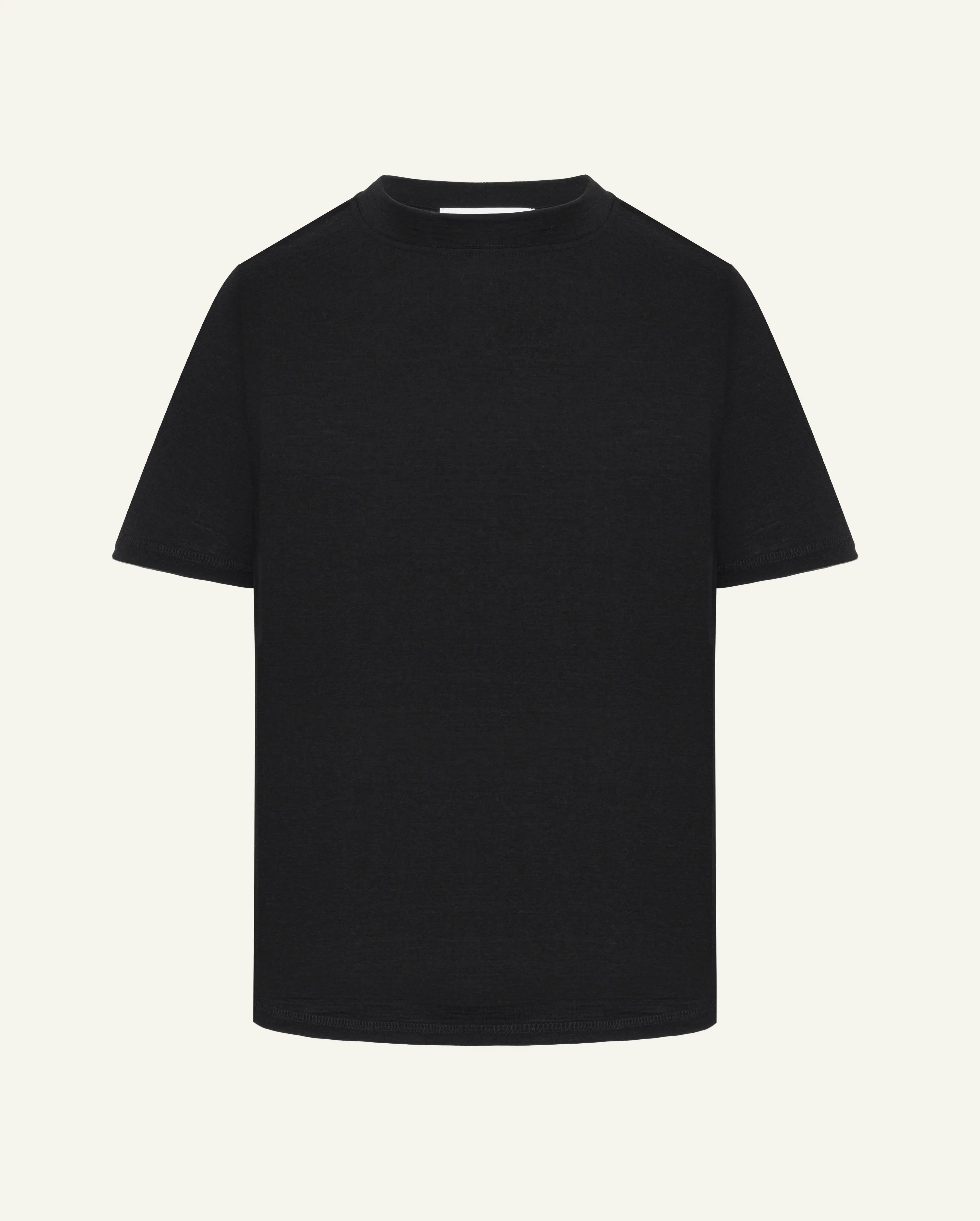 Men's Merino Wool Sports T-shirt - Black