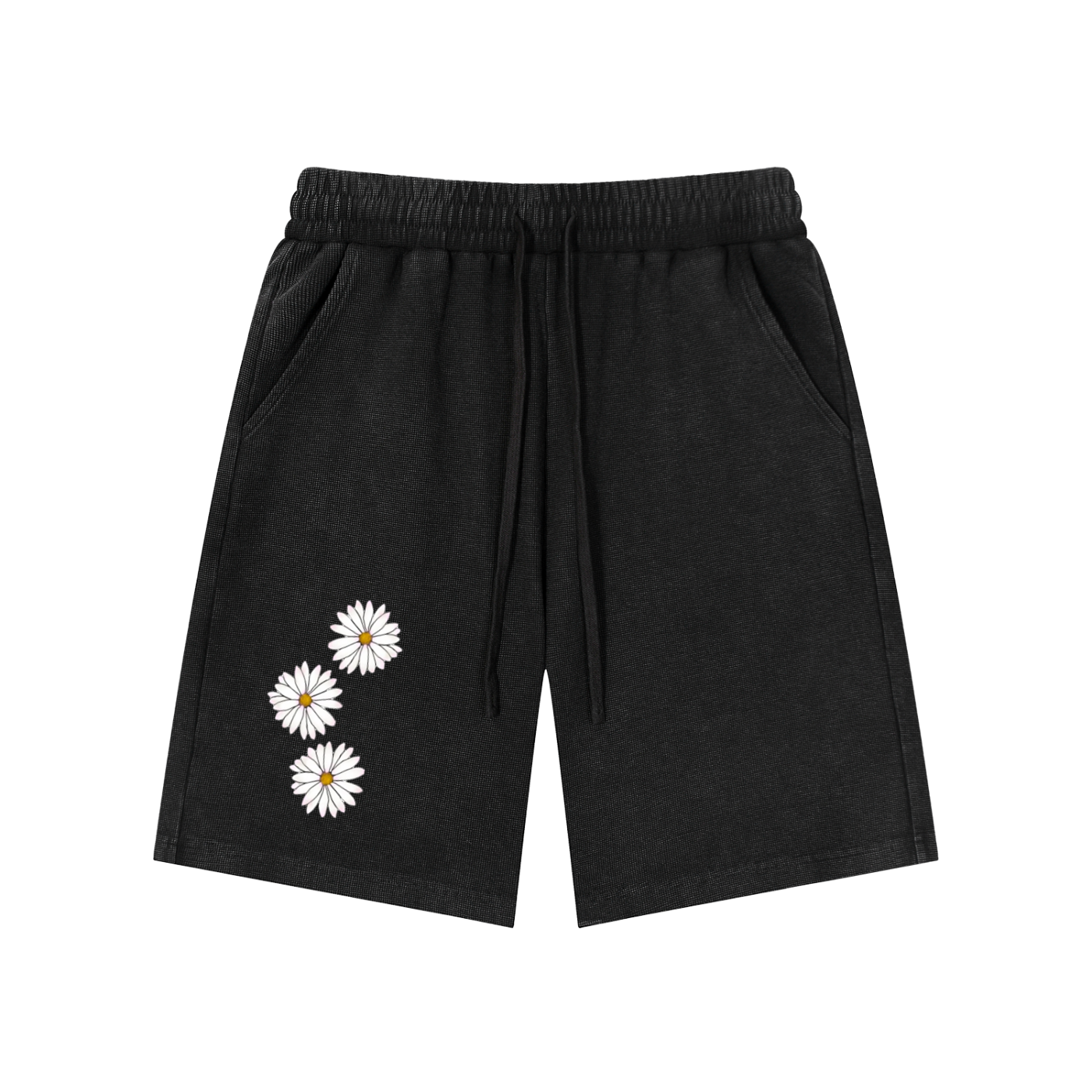 Shorts,Summer,Washed,Mineral wash waffle,Knit shorts ,Vedoy Collective ,Flower Collection ,Flowers,Flower print,Floral