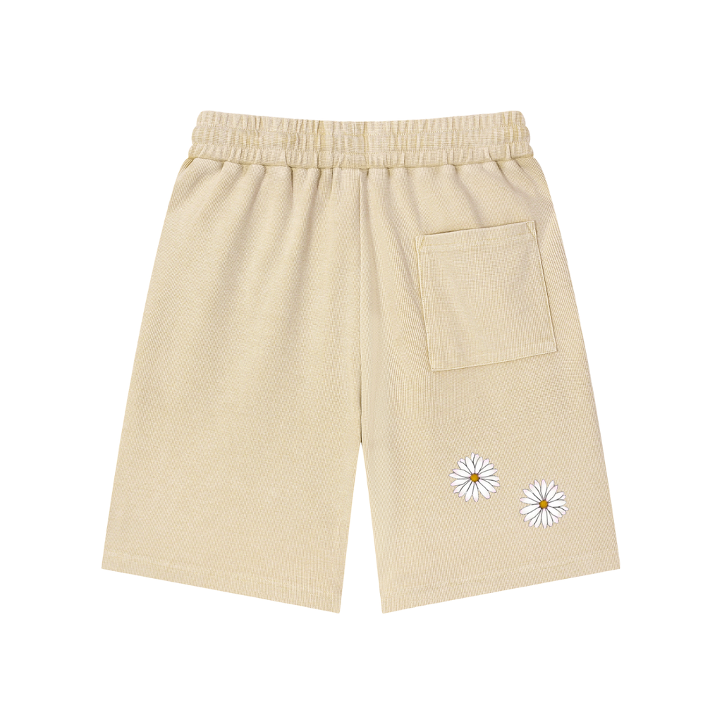 Shorts,Summer,Washed,Mineral wash waffle,Knit shorts ,Vedoy Collective ,Flower Collection ,Flowers,Flower print,Floral