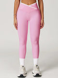 Pastel Colorblock Crossover Leggings-0