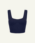 Merino Wool Sports Bra - Dark Blue-0