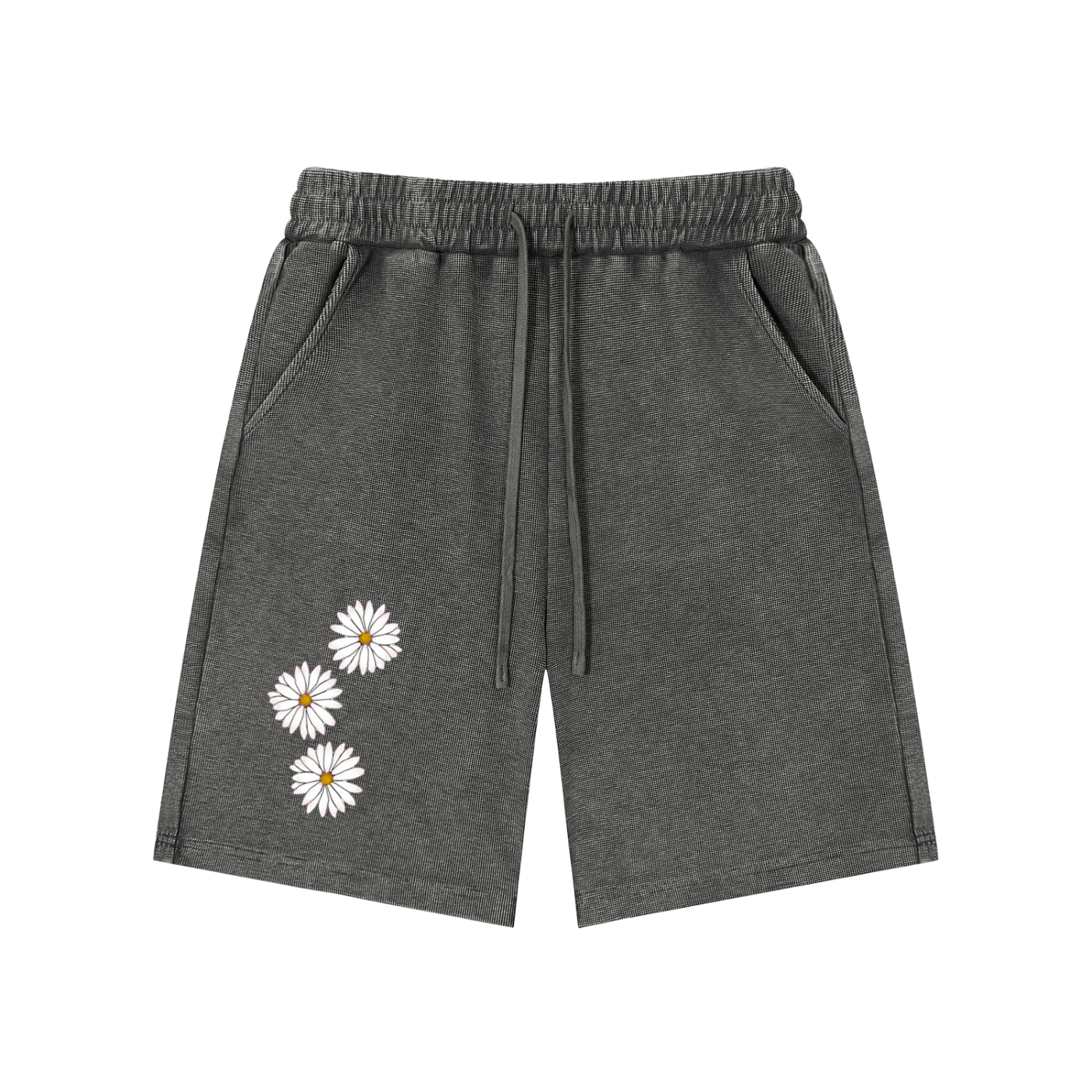 Shorts,Summer,Washed,Mineral wash waffle,Knit shorts ,Vedoy Collective ,Flower Collection ,Flowers,Flower print,Floral