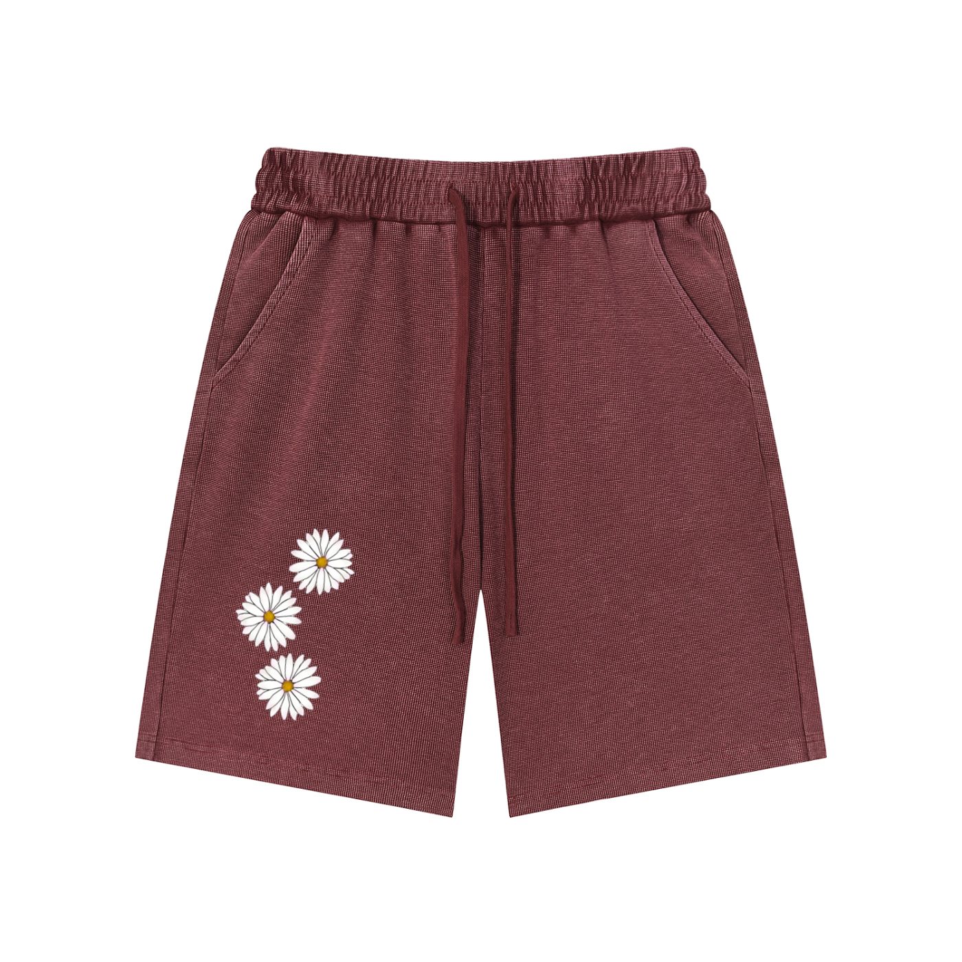Shorts,Summer,Washed,Mineral wash waffle,Knit shorts ,Vedoy Collective ,Flower Collection ,Flowers,Flower print,Floral