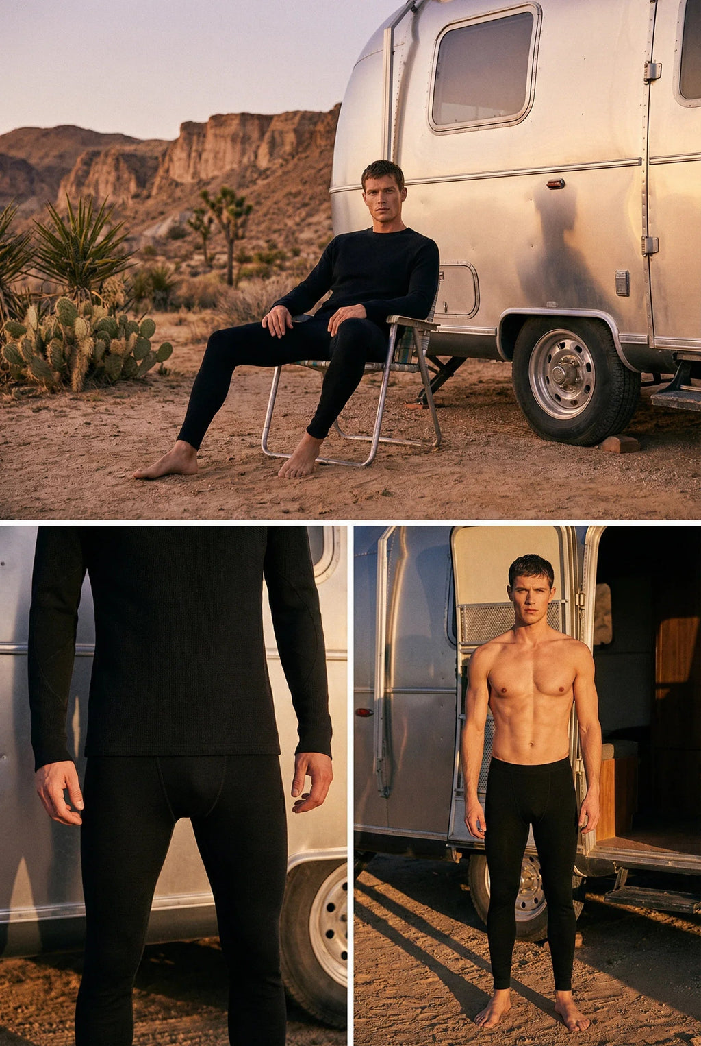 Men's Merino Wool Long Johns | Natural Base Layer Leggings-4