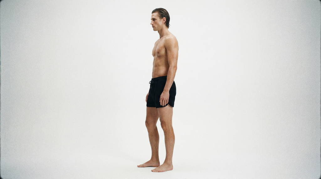 Men's Merino Wool Short Swim Shorts – Black-1