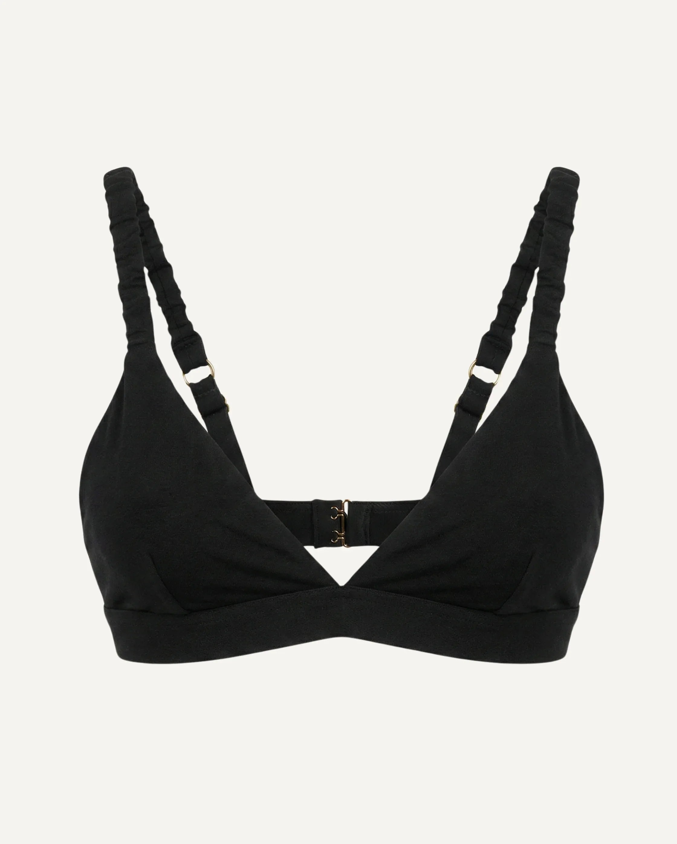 Merino Wool Bra – Black | Natural Wireless Support-0