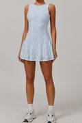 Lace Mesh Panel Breathable Dress-0