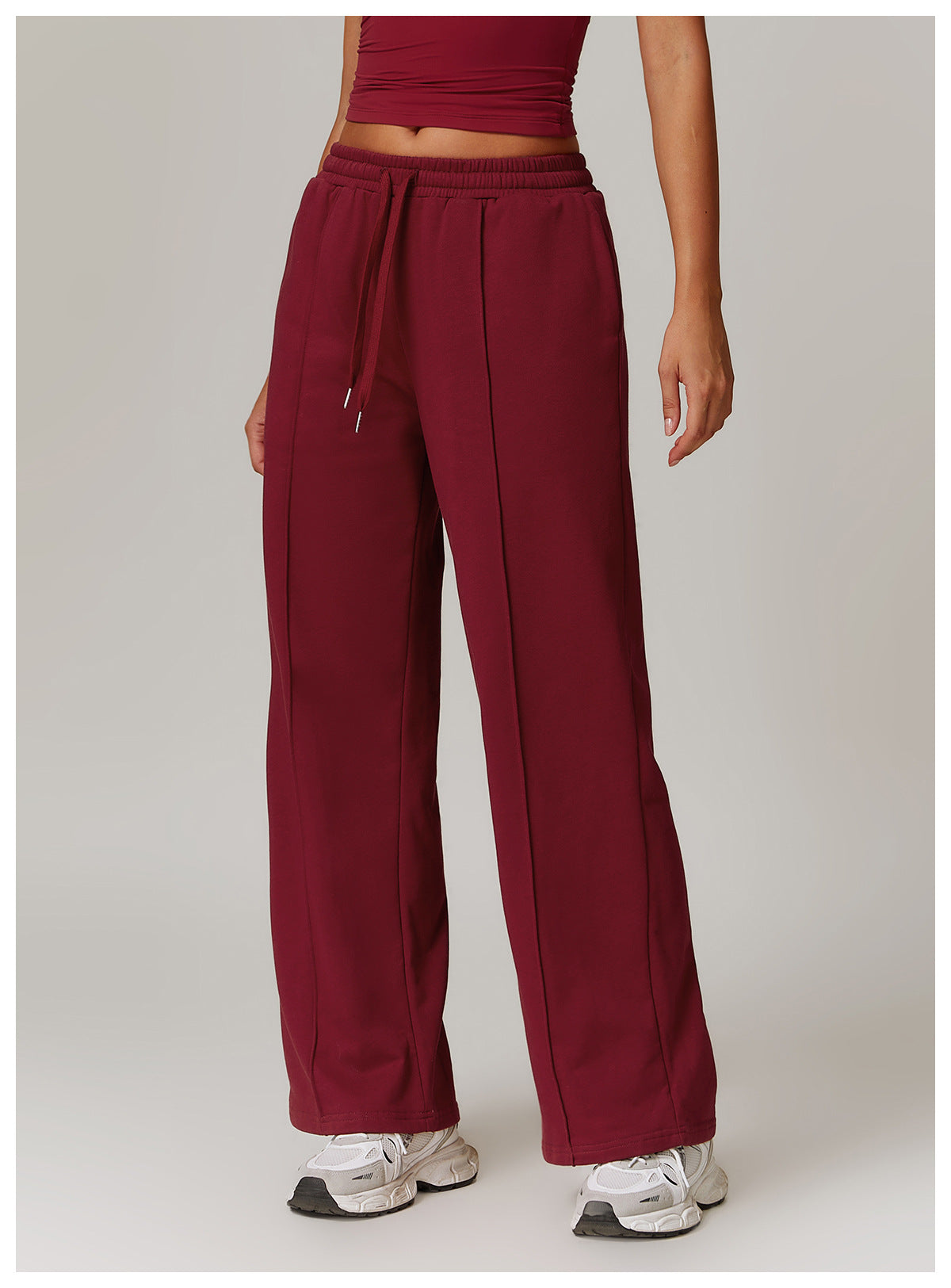 High-Waist Relaxed Straight Leg Joggers-5