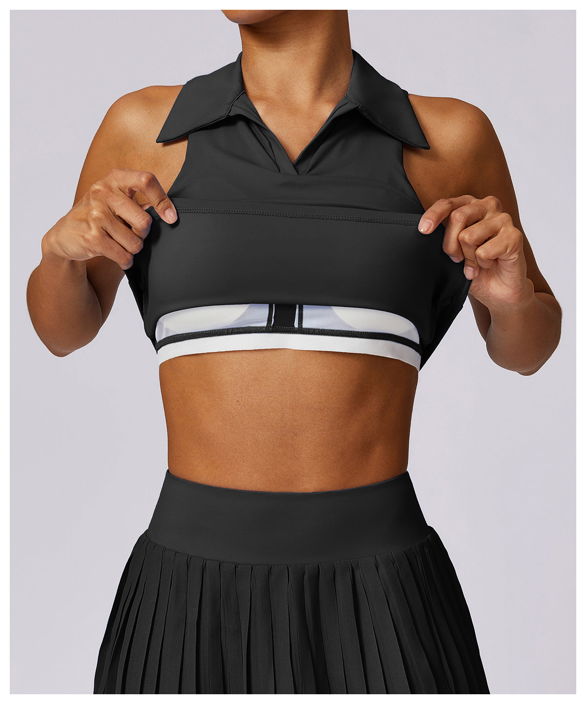 Sleeveless Cropped Polo-2