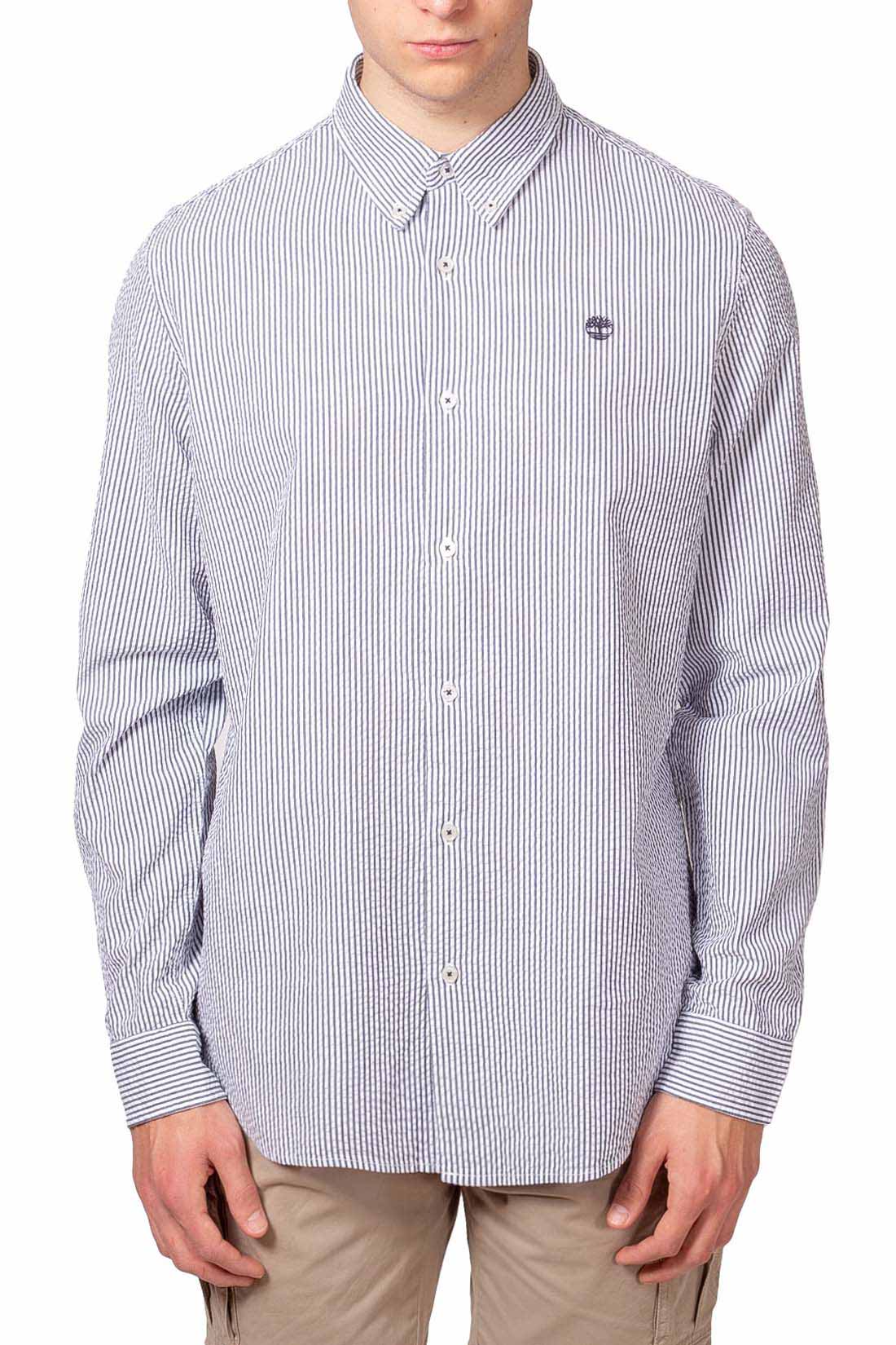 TIMBERLAND - Men's button-down seersucker shirt-13