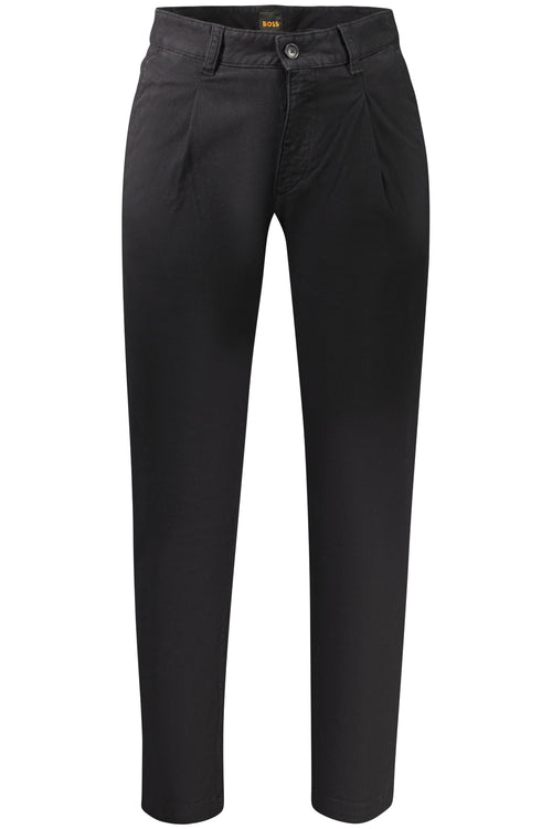 BOSS MEN'S BLACK TROUSERS-0