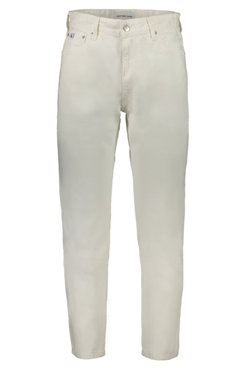 CALVIN KLEIN MEN'S WHITE DENIM JEANS-0
