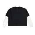 Vedoy Collective,Layered Contrast Sleeve ,100% Cotton,Layered