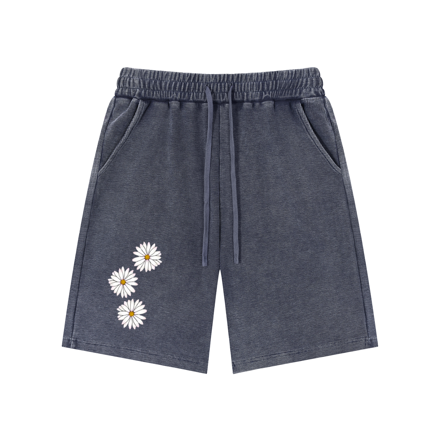 Shorts,Summer,Washed,Mineral wash waffle,Knit shorts ,Vedoy Collective ,Flower Collection ,Flowers,Flower print,Floral