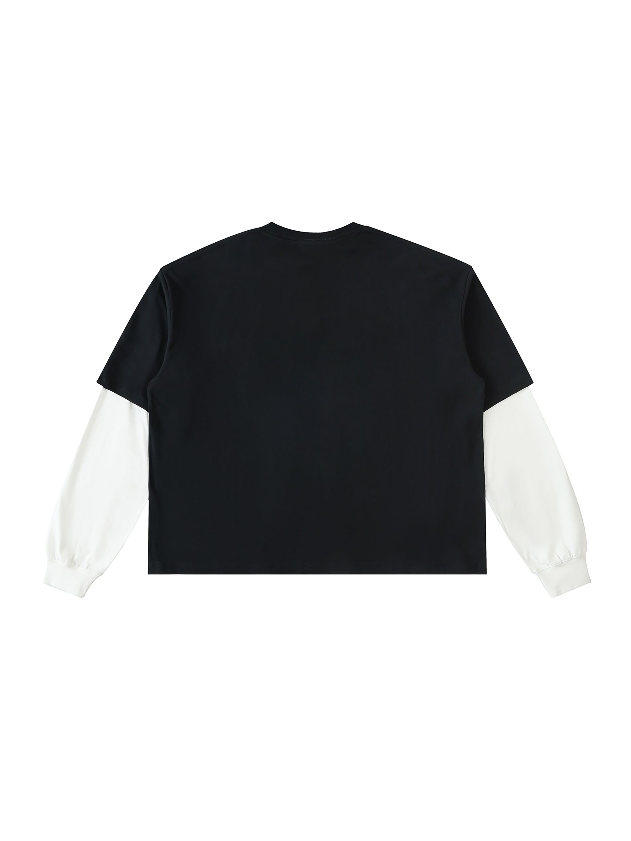 Vedoy Collective,Layered Contrast Sleeve ,100% Cotton,Layered