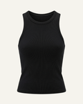 Women's Merino Wool Tank Top Black | Non-Toxic Workout Top