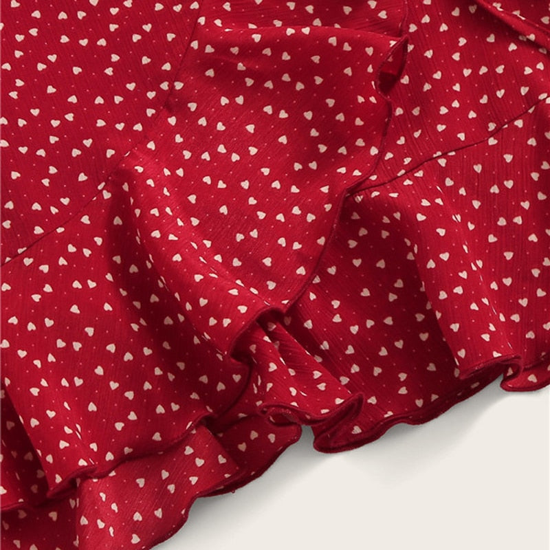 Ruffle Detail Self Tie Wrap Slip Mini Dress Women Boho Sleeveless V Neck Summer Dress Ladies Slim Beach Dress-4
