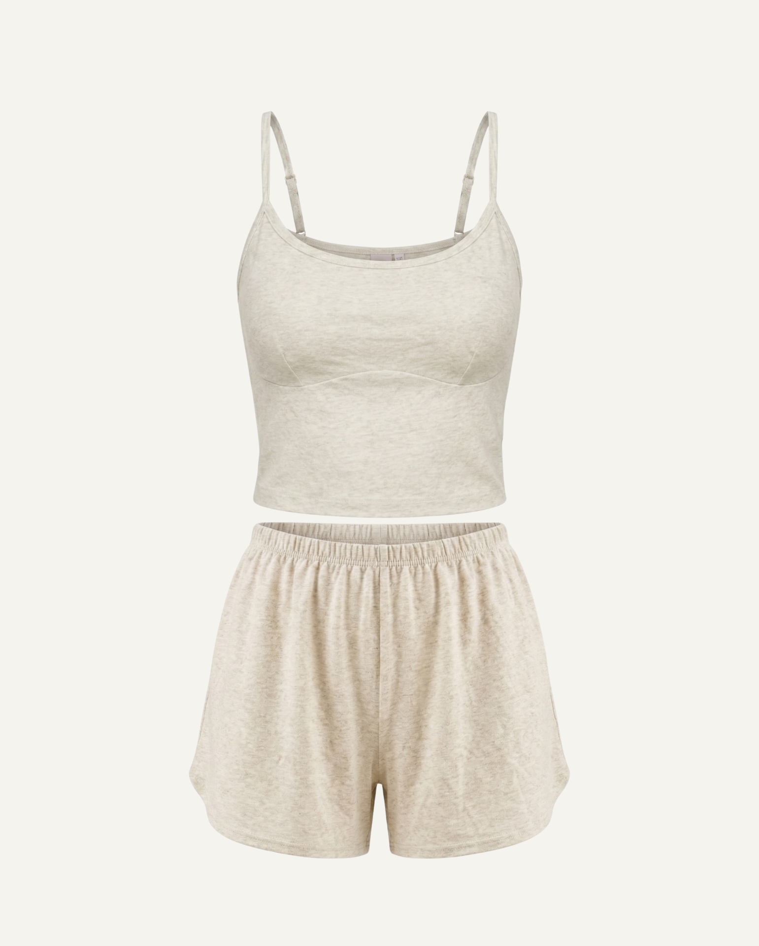 Organic Cotton & Linen Pyjama Set — GOTS Certified Cami & Shorts-0