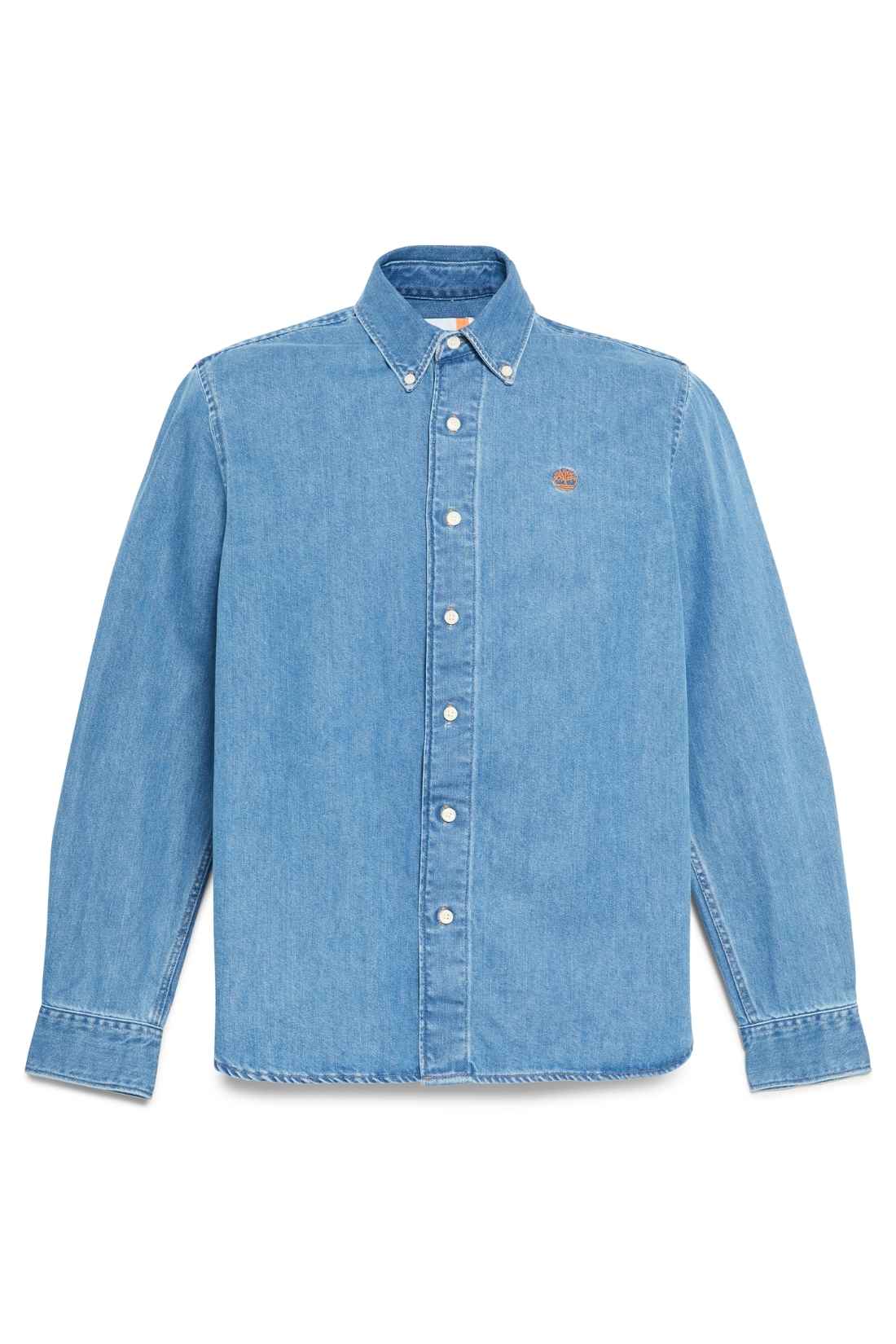 TIMBERLAND - Men's denim shirt with logo-0