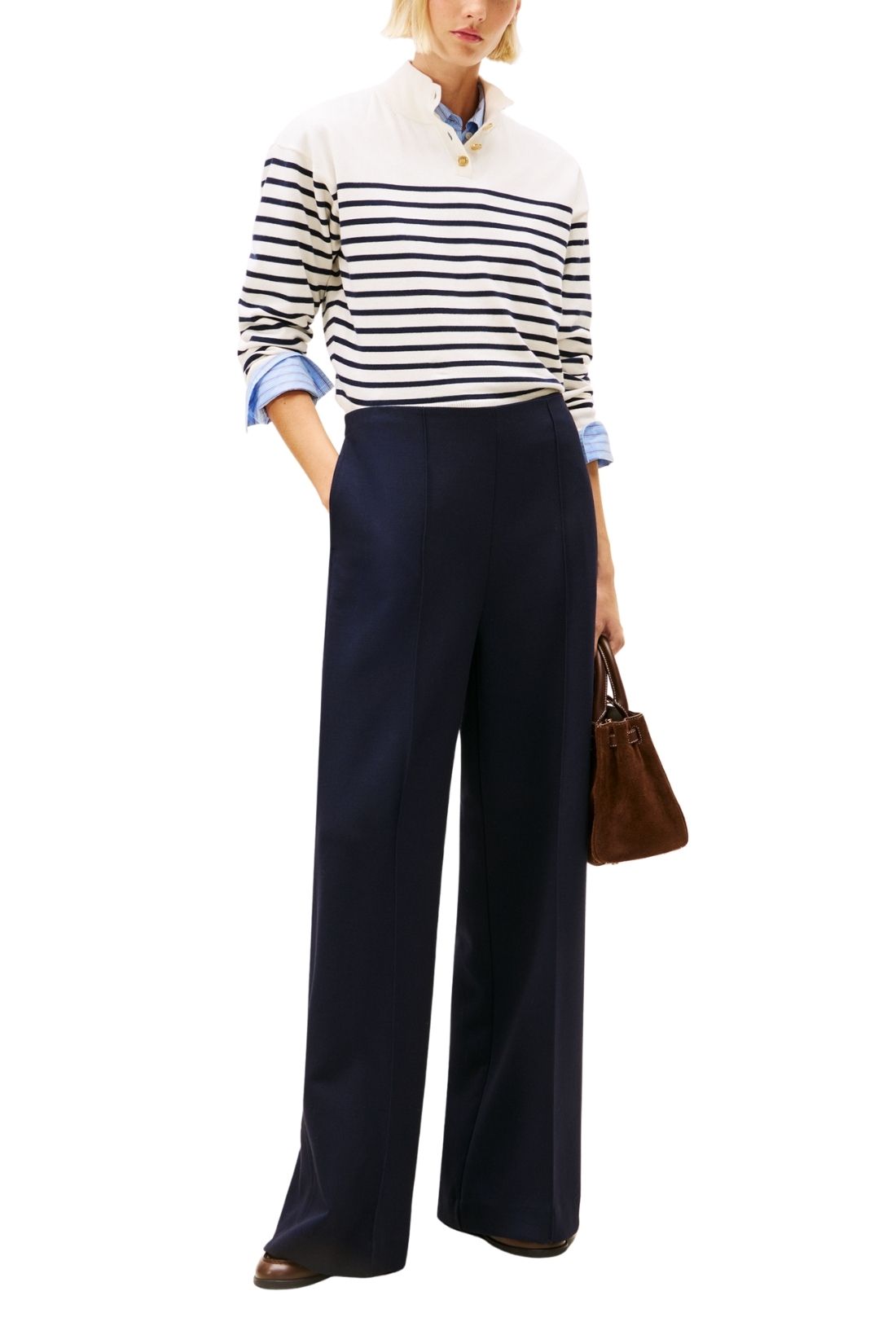 TOMMY HILFIGER - Women's relaxed trousers in viscose blend-1