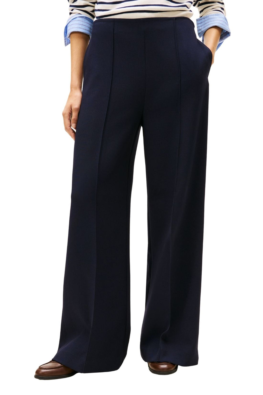 TOMMY HILFIGER - Women's relaxed trousers in viscose blend-0